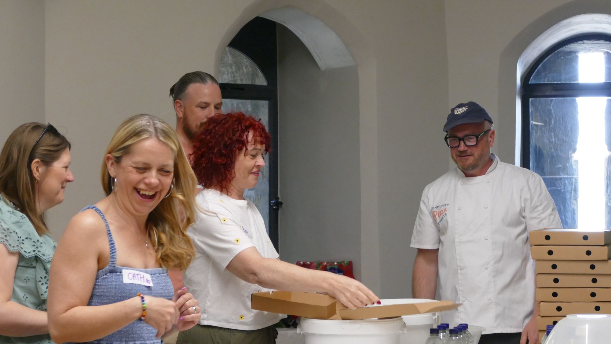Our first pizza class at Lancaster Castle